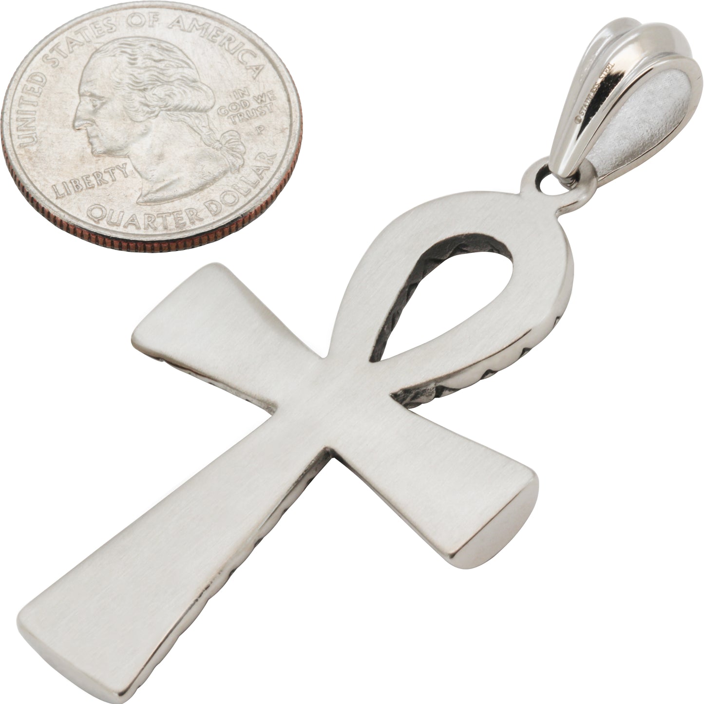 Quilted Ankh Cross Pendant