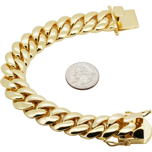 18mm Miami Cuban Link Bracelet 9"