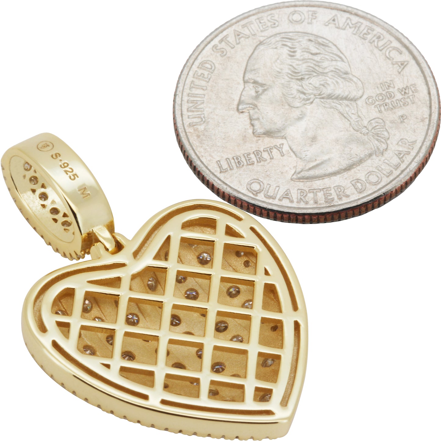 Moissanite Heart Pendant