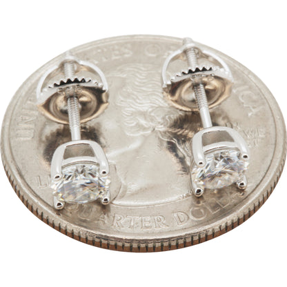 5mm 1ctw Moissanite Solitaire Studs