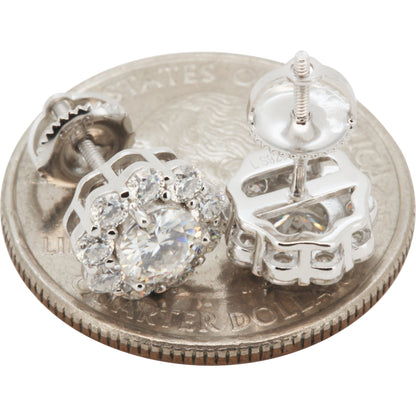 9mm Moissanite Circle Cluster Studs