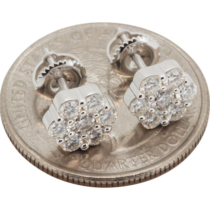 8mm Moissanite Cluster Studs