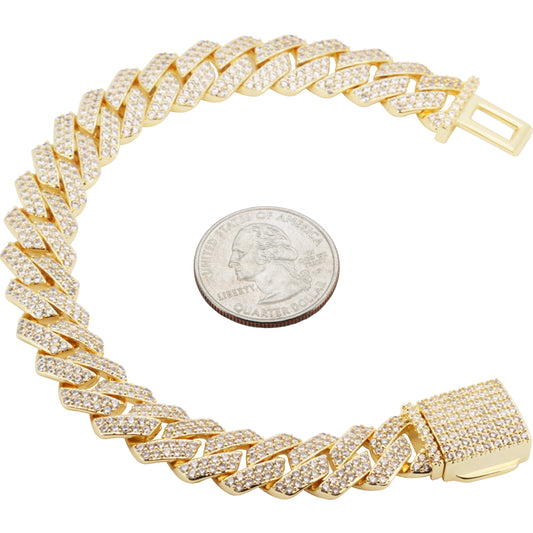 12mm Cuban Link Bracelet 8"