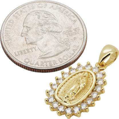 0.64ctw Moissanite Virgin Mary Pendant