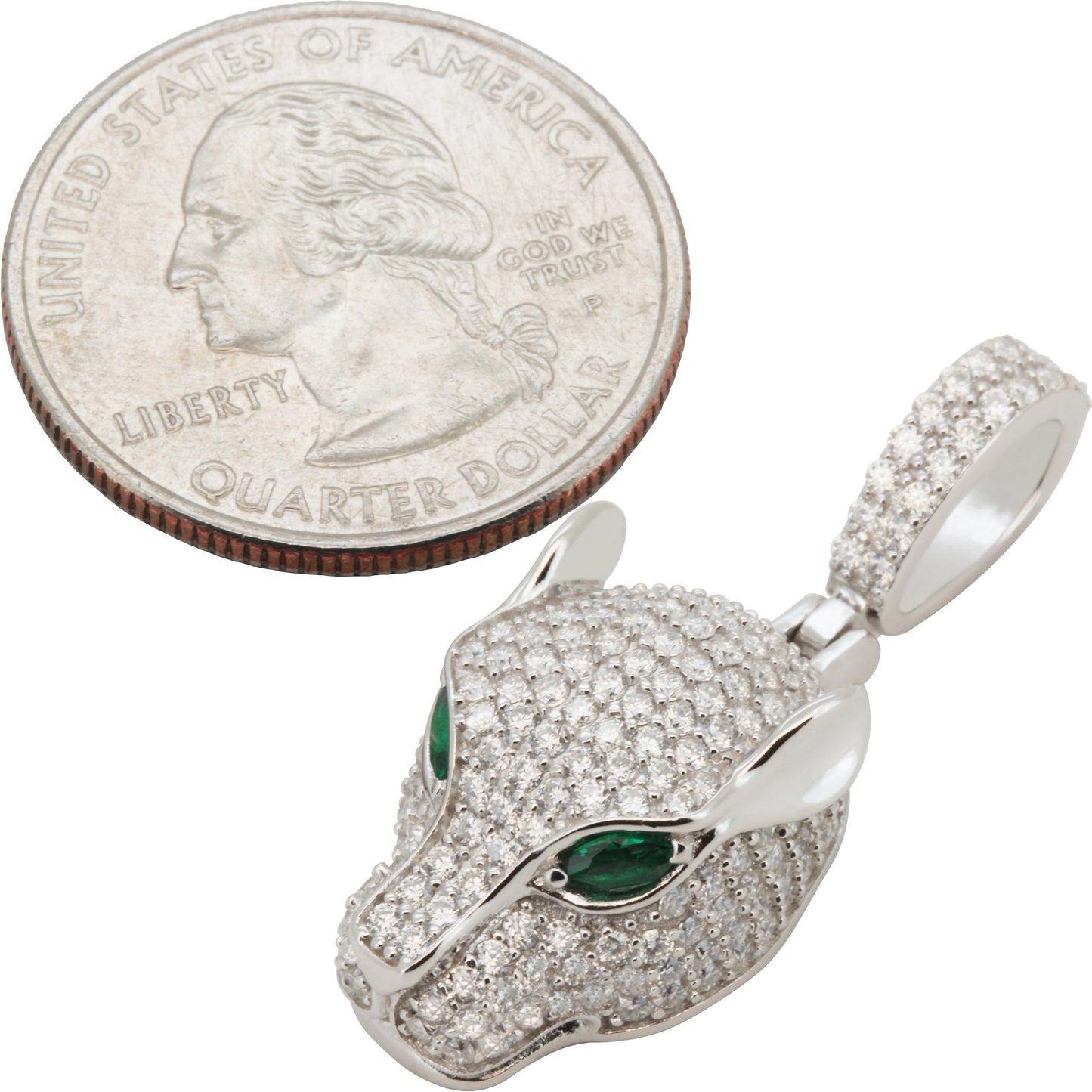 Moissanite Panther Pendant