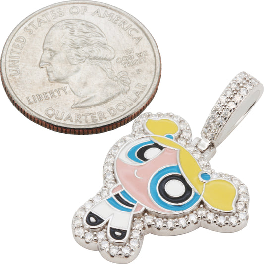 Moissanite Power Puff Girls Bubbles Pendant