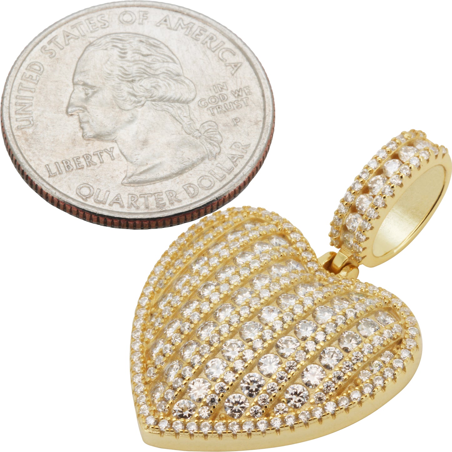 Moissanite Heart Pendant