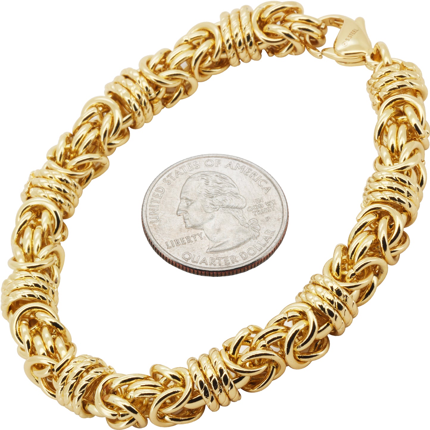 8mm Round Byzantine Bracelet 8.5"