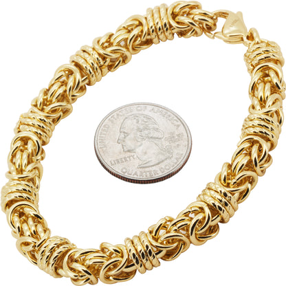 8mm Round Byzantine Bracelet 8.5"