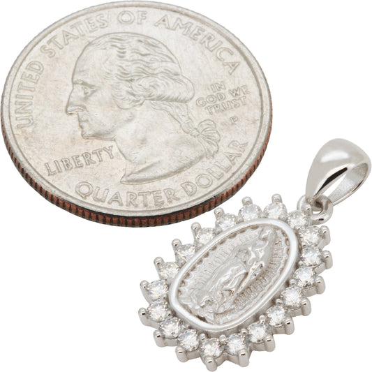 0.64ctw Moissanite Virgin Mary Pendant