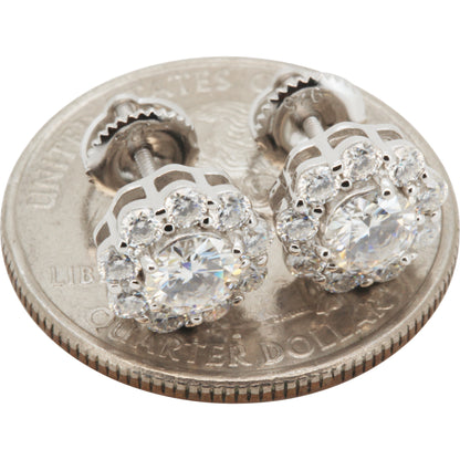 9mm Moissanite Circle Cluster Studs