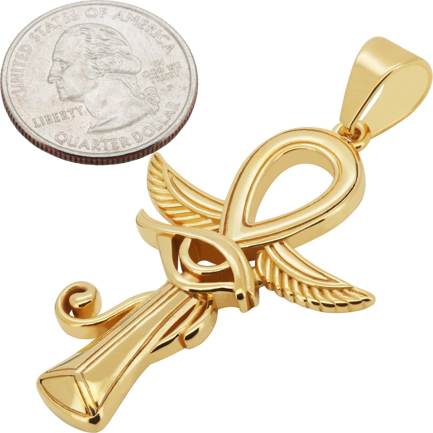 Evil Eye Ankh Cross Pendant