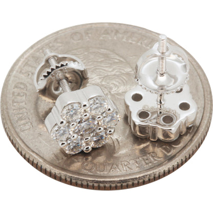 8mm Moissanite Cluster Studs
