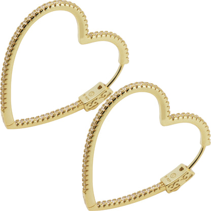 2mm x 36mm Heart Hoops
