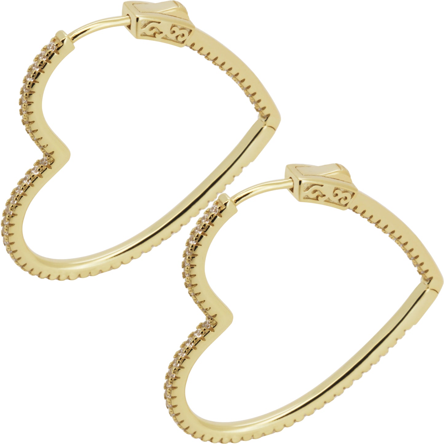 2mm x 36mm Heart Hoops