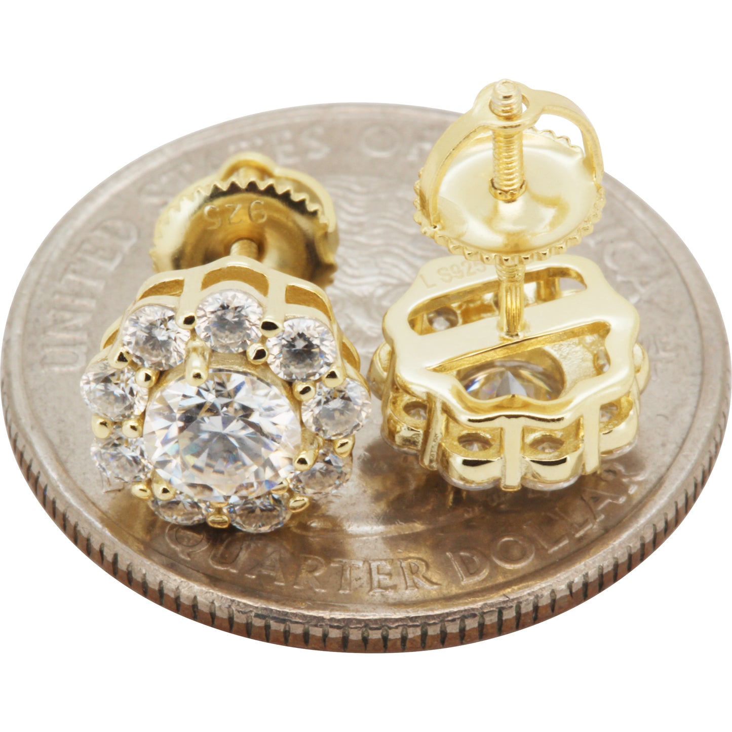 9mm Moissanite Circle Cluster Studs