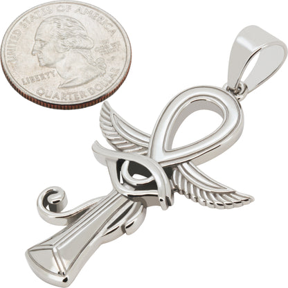 Evil Eye Ankh Cross Pendant
