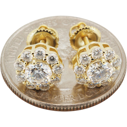 9mm Moissanite Circle Cluster Studs