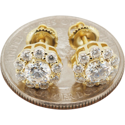 9mm Moissanite Circle Cluster Studs