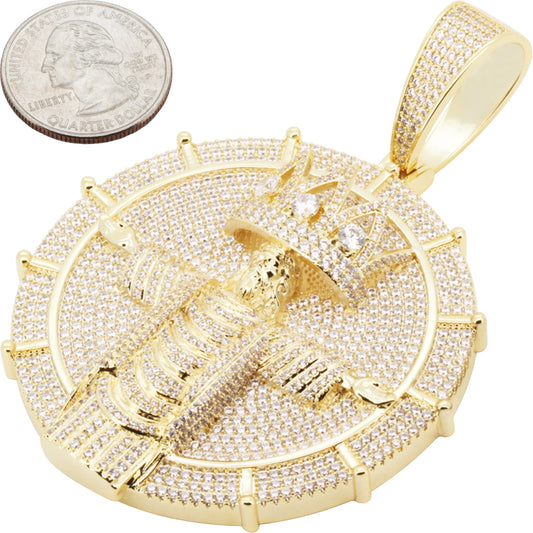 Cross Jesus Circle Pendant