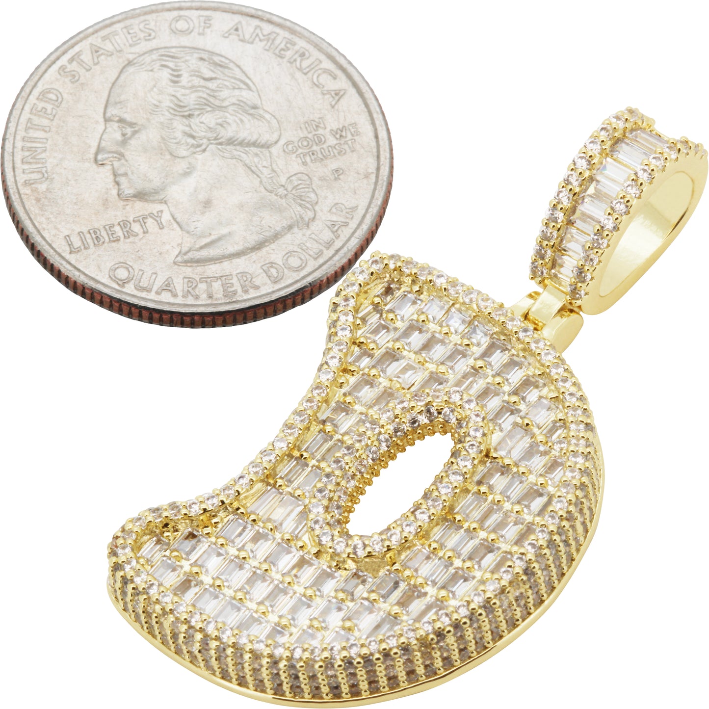 Bubble Letter D Pendant