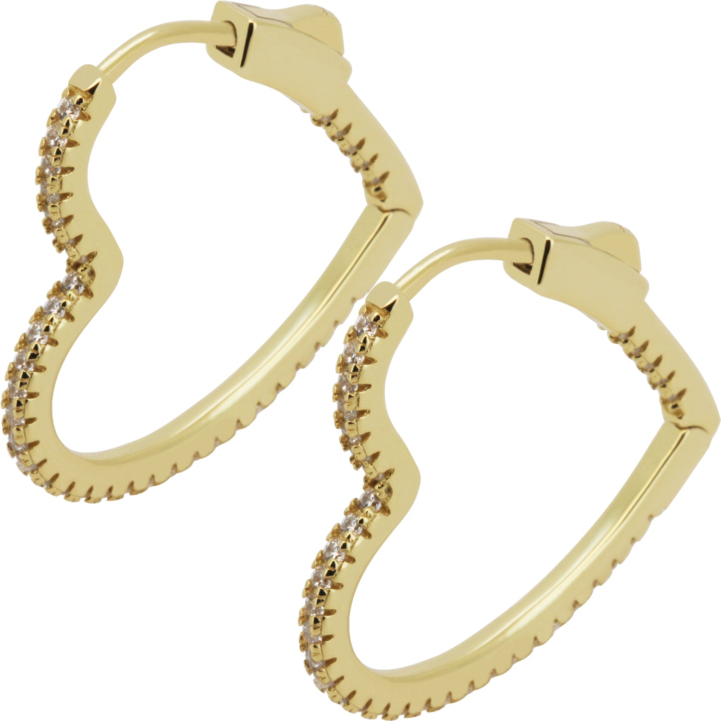 2mm x 26mm Heart Hoops
