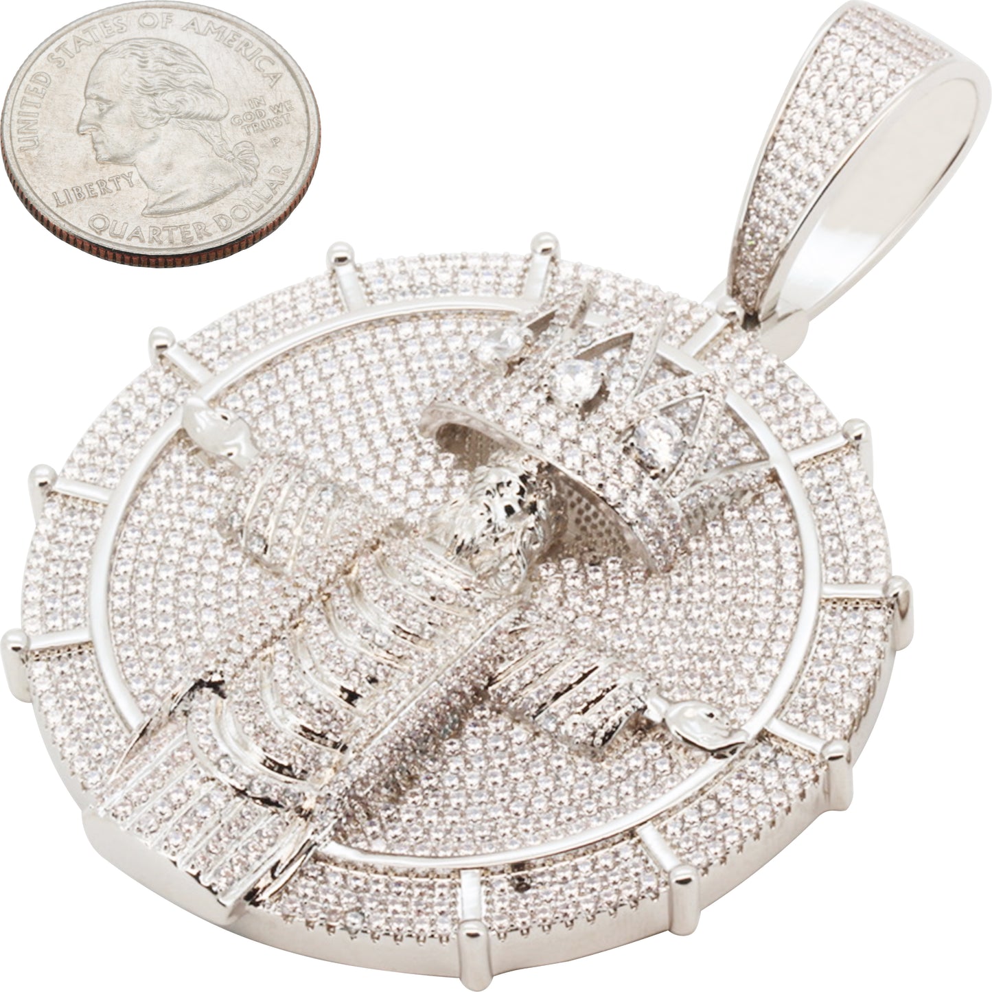 Cross Jesus Circle Pendant