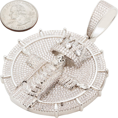 Cross Jesus Circle Pendant