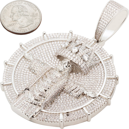 Cross Jesus Circle Pendant