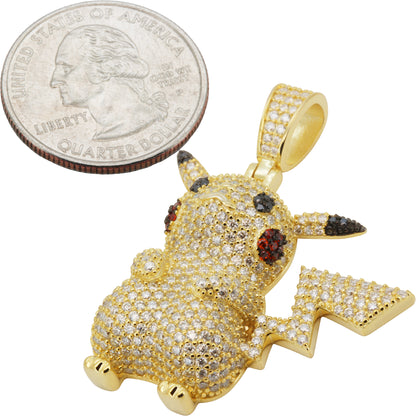 Moissanite Pokemon Pikachu Pendant