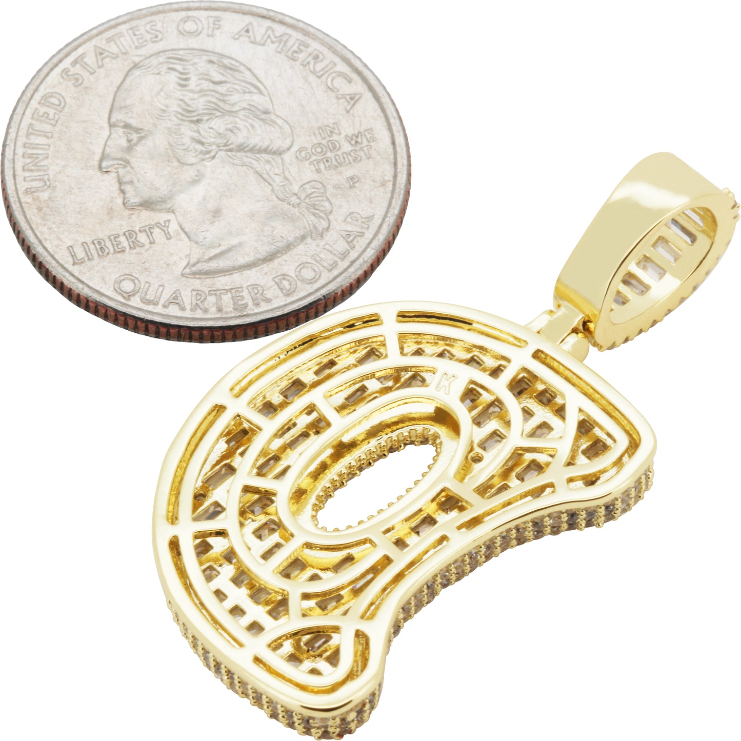 Bubble Letter D Pendant