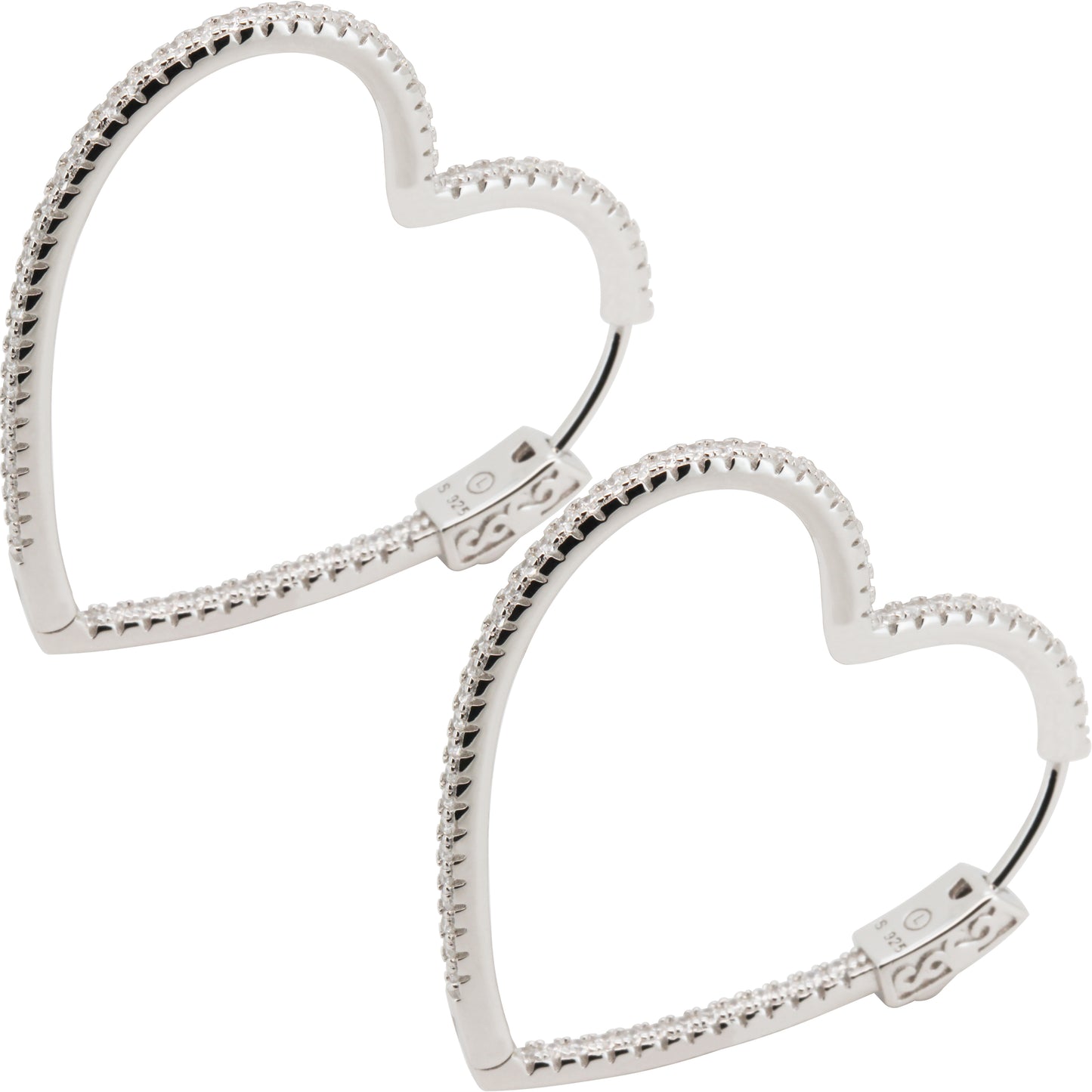 2mm x 36mm Heart Hoops