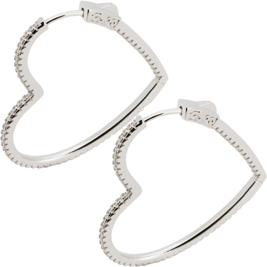 2mm x 36mm Heart Hoops