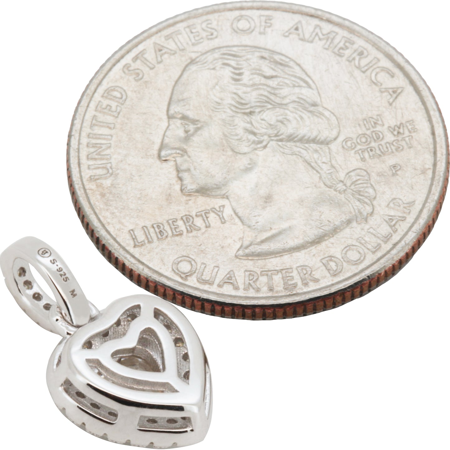 Moissanite Heart Pendant