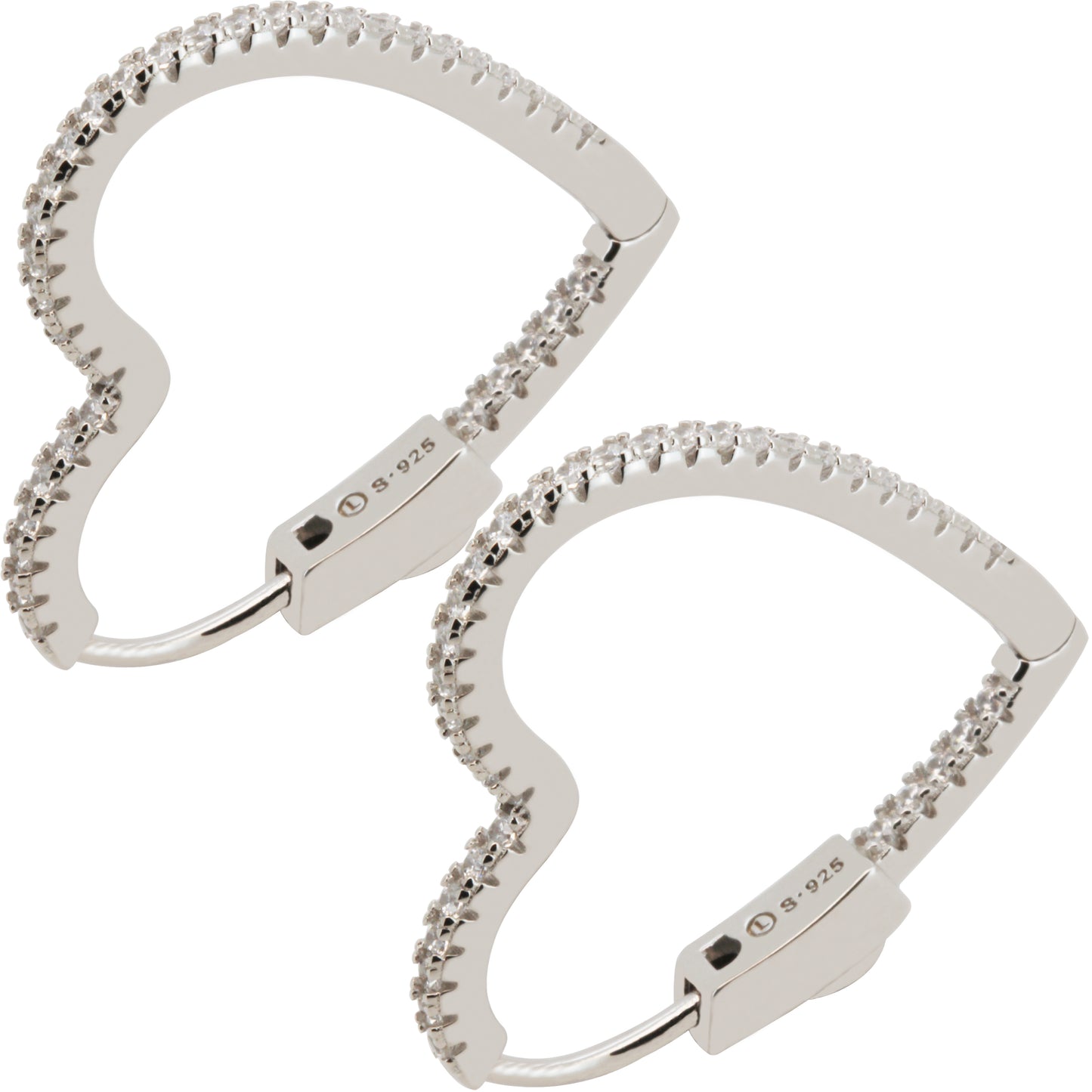 2mm x 26mm Heart Hoops