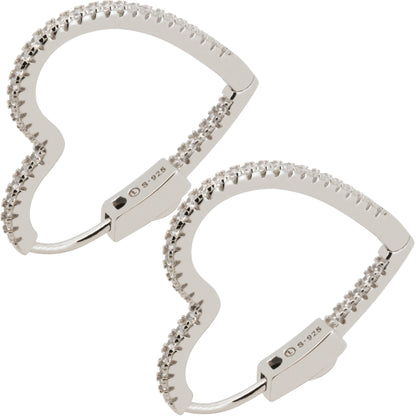 2mm x 26mm Heart Hoops