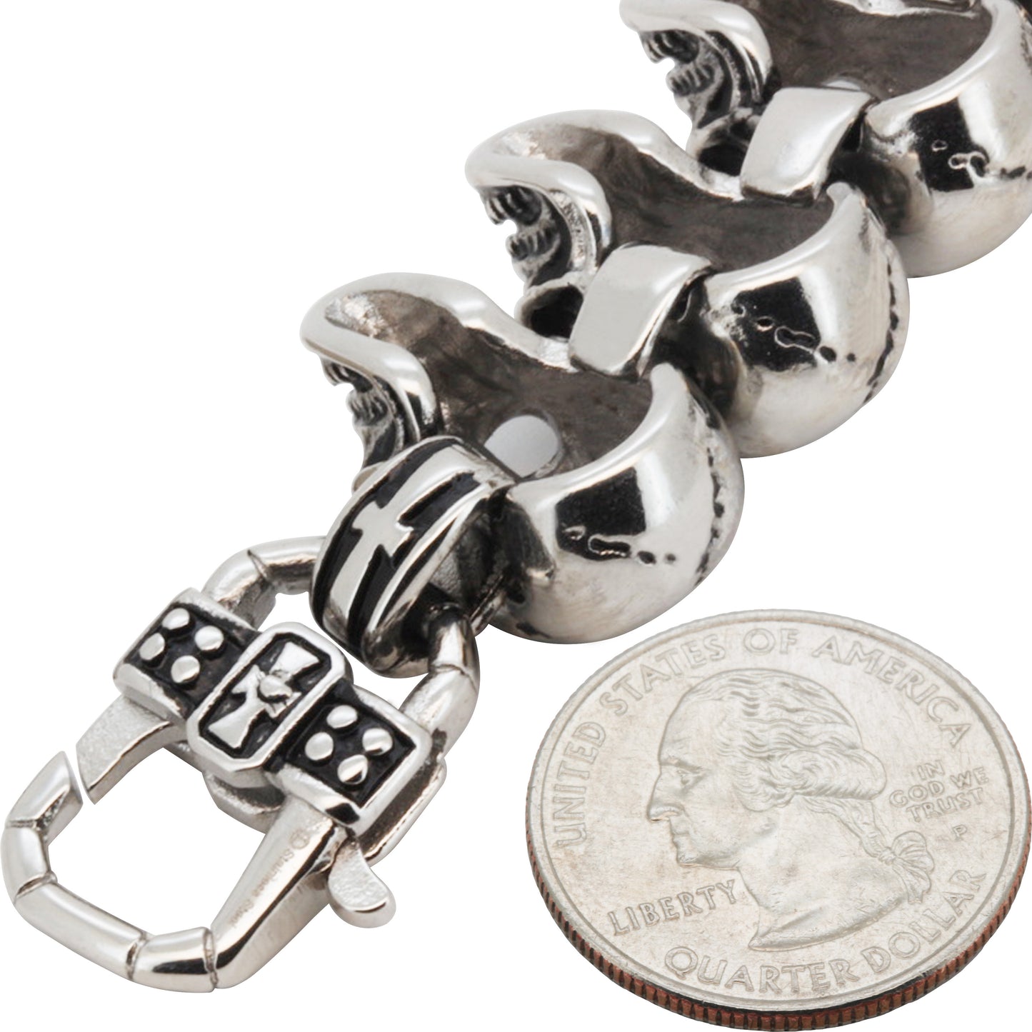 23mm Skull Head Bracelet 8.5"