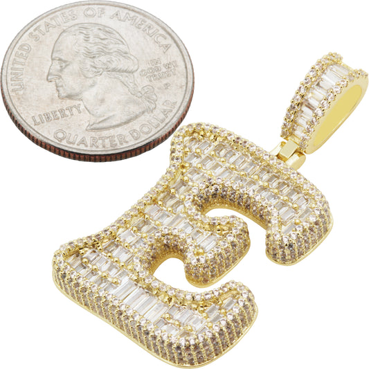 Bubble Letter E Pendant