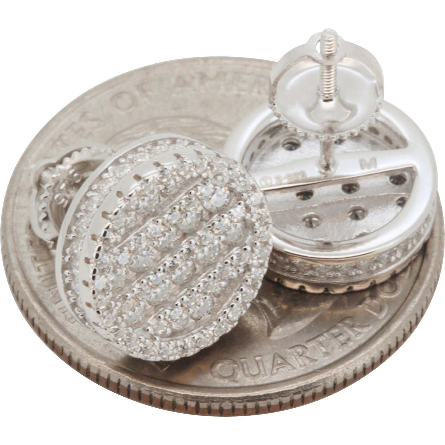 12mm Moissanite Circle Studs