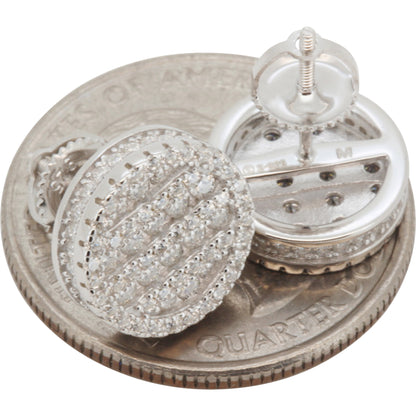 12mm Moissanite Circle Studs