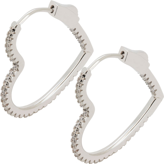 2mm x 26mm Heart Hoops