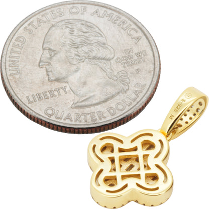 0.9ctw Moissanite Clover Pendant