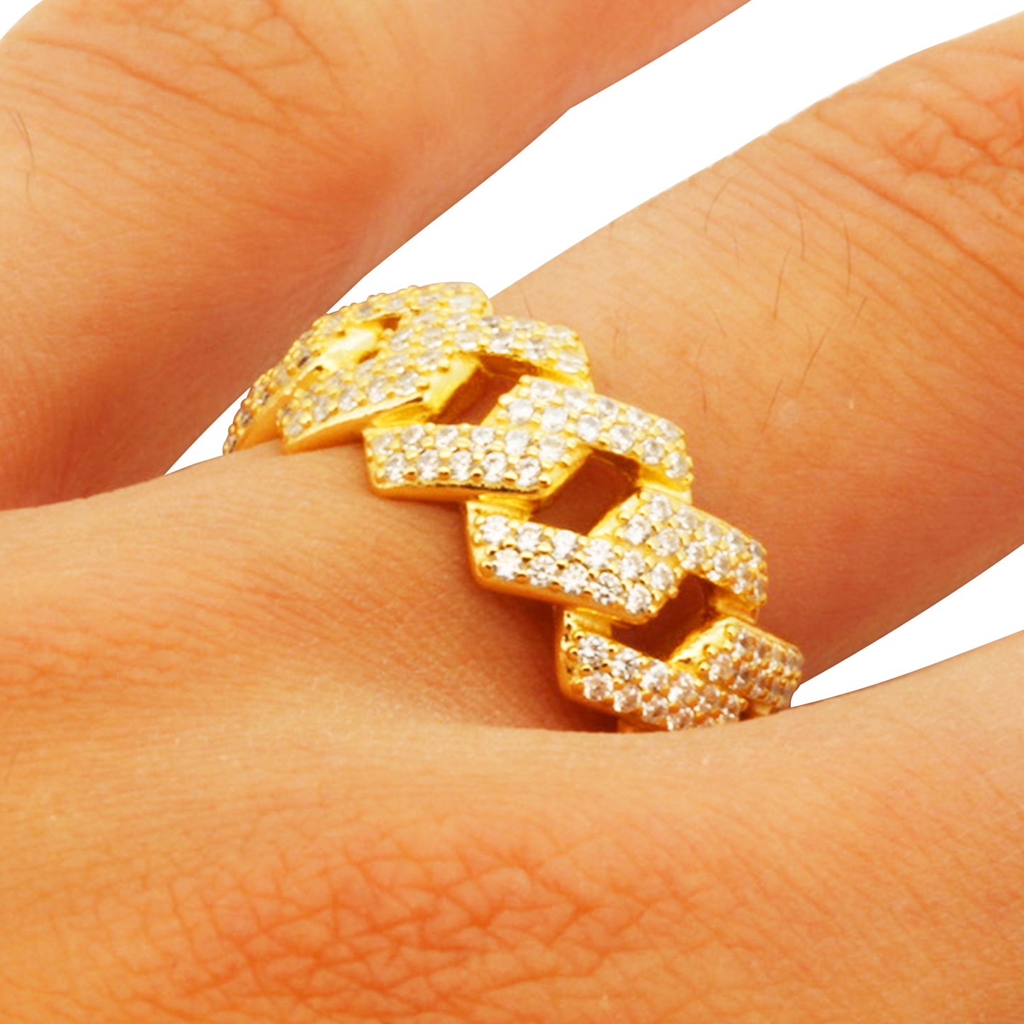 Cuban Link Ring (925 Sterling Silver)