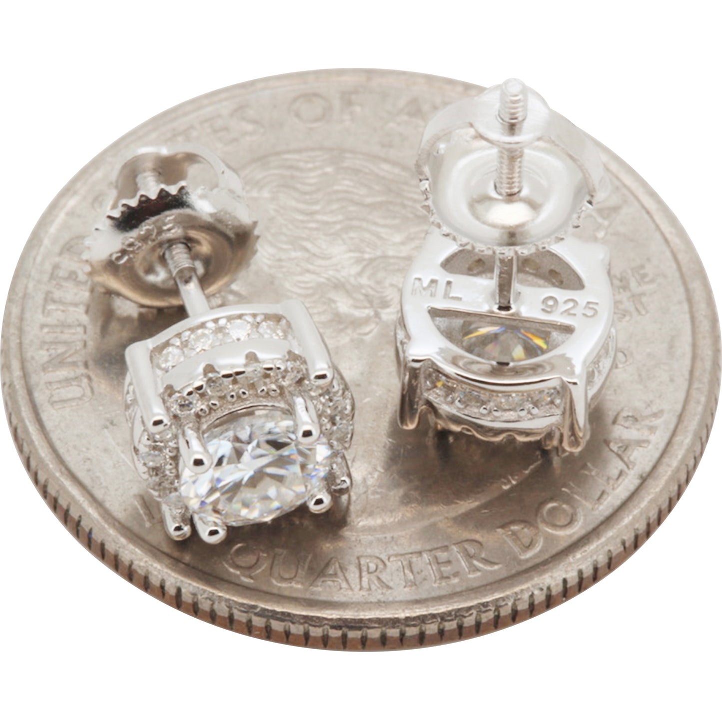7.5mm Moissanite Circle Studs