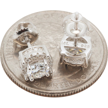 7.5mm Moissanite Circle Studs