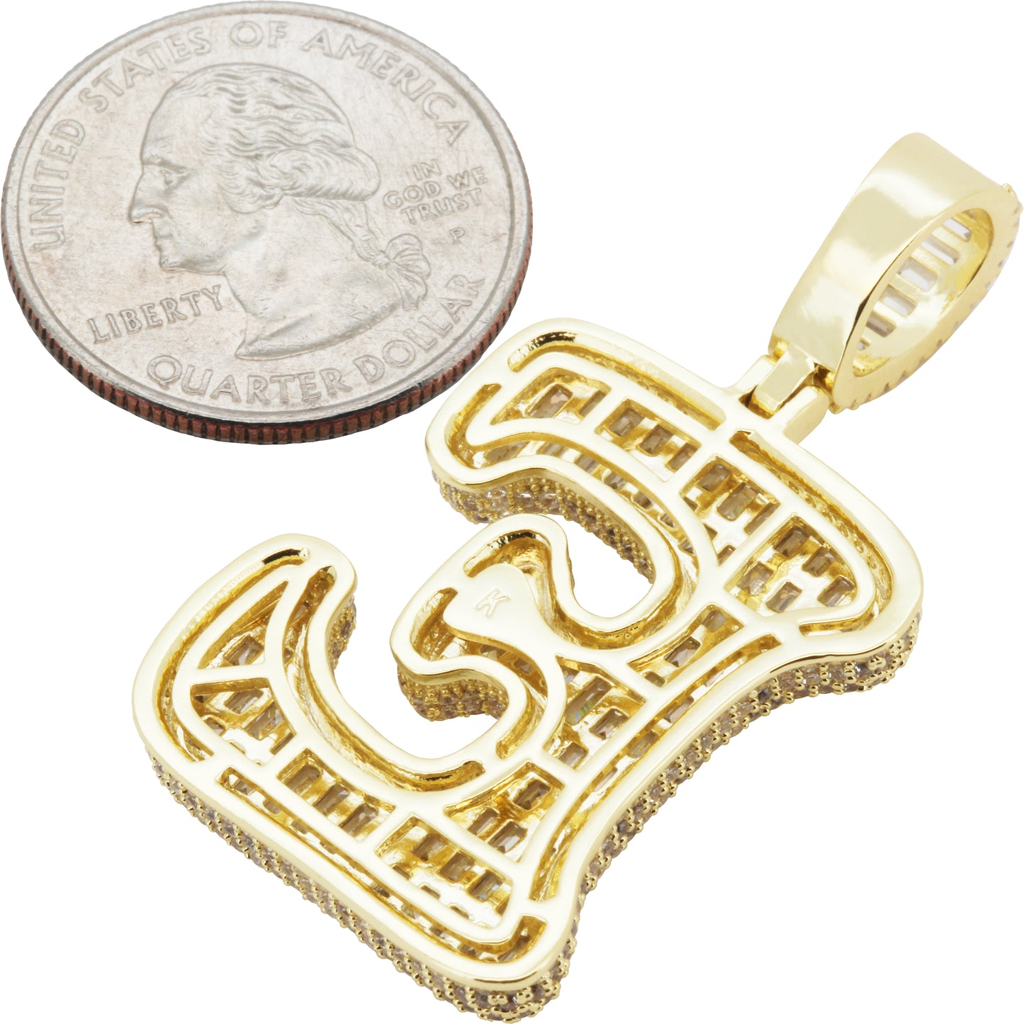Bubble Letter E Pendant