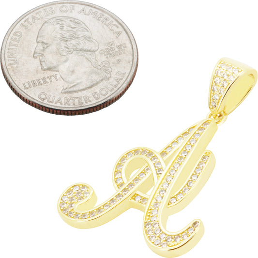 Cursive Letter Pendant (925 Sterling Silver)