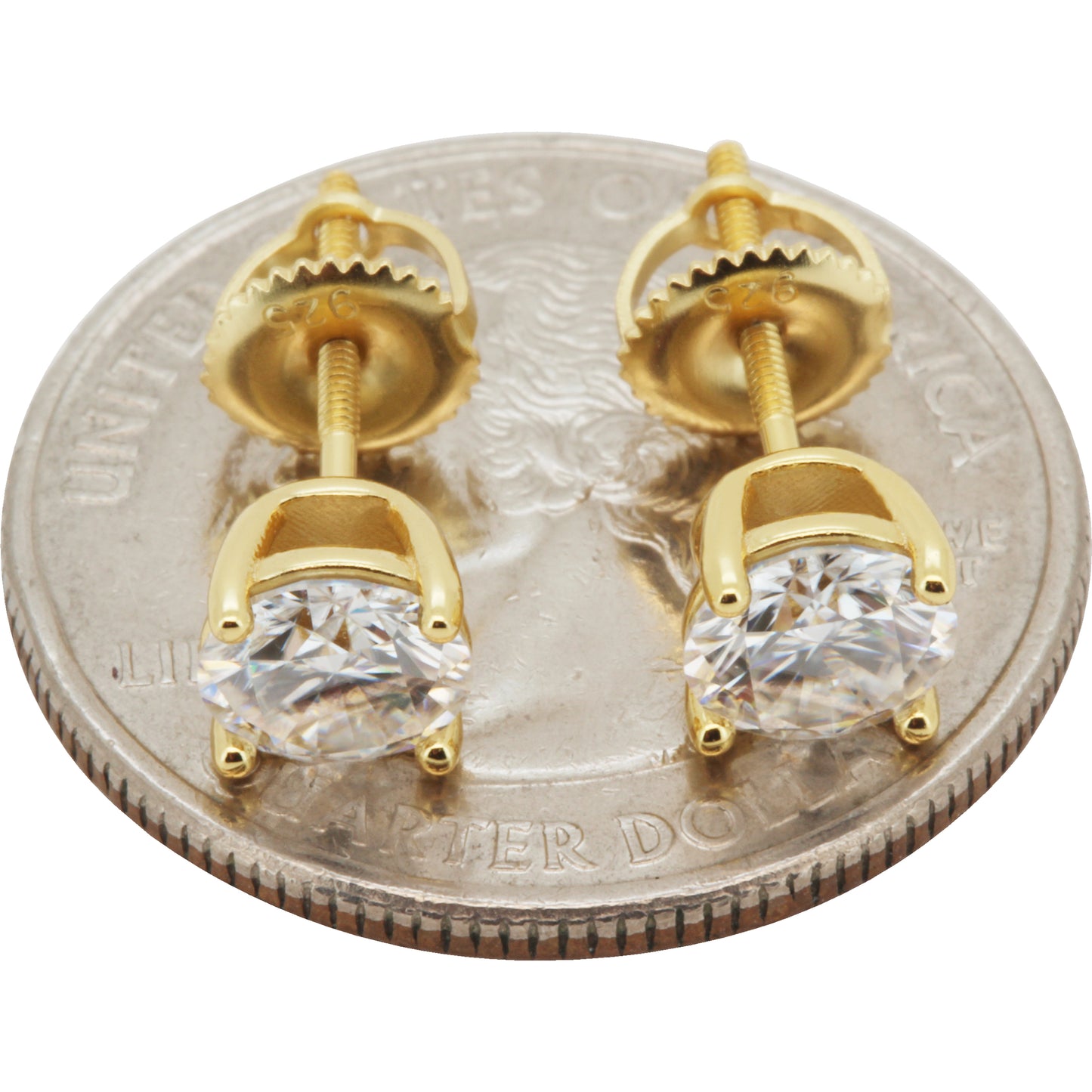 6mm 1.6ctw Moissanite Solitaire Studs