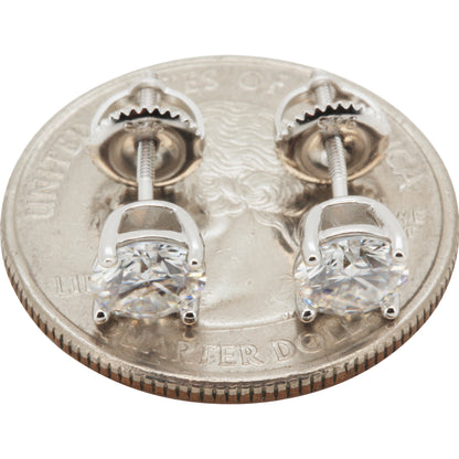 6mm 1.6ctw Moissanite Solitaire Studs