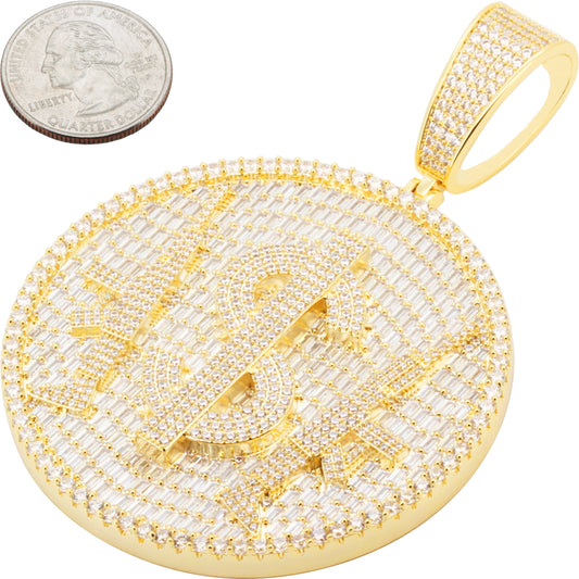 Money Gun Circle Pendant